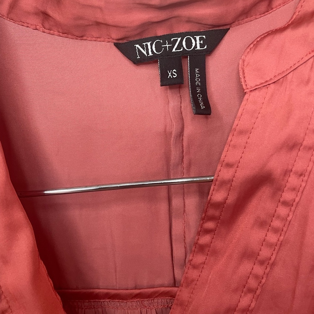 NIC+ZOE Satin Coral Blouse - Picture 2 of 9